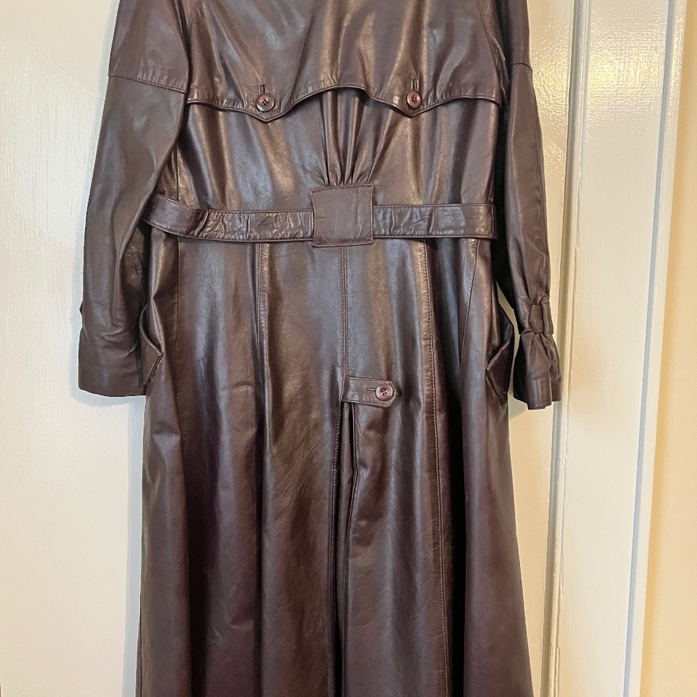 Vintage leather trench coat